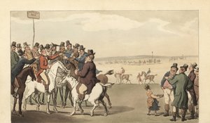 Young English Gentleman Gambling at Newmarket Racetrack