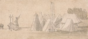 Encampment Scene by Thomas Sandby