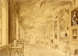 Long Gallery at Strawberry Hill, Twickenham by Thomas Sandby