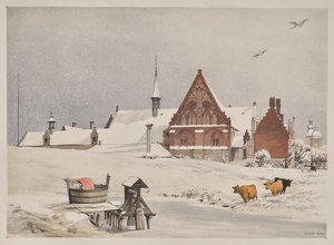 Picturesque Architecture in Paris, Ghent, Antwerp, Rouen: Byloke, Ghent, Belgium by Thomas Shotter Boys