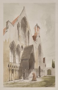 Picturesque Architecture in Paris, Ghent, Antwerp, Rouen: Hospice des Vieillards, Ghent, Belgium by Thomas Shotter Boys