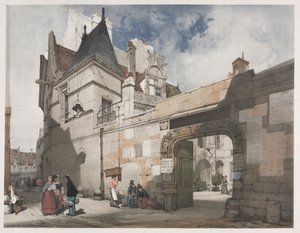 Picturesque Architecture in Paris, Ghent, Antwerp, Rouen: Hôtel de Cluny, Paris, 1839