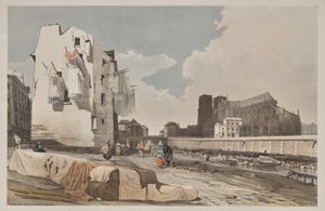 Picturesque Architecture in Paris, Ghent, Antwerp, Rouen: Nôtre Dame, Paris, from the Quai St. Bernard by Thomas Shotter Boys