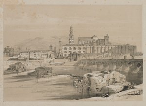 Picturesque Sketches in Spain: Remains of a Roman Bridge on the Guadalquiver, Cordova by Thomas Shotter Boys