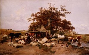 The Midday Rest by Thomas Sidney Cooper