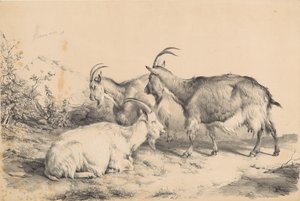 Three Goats by Thomas Sidney Cooper