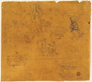Sheet of Sketches of Mythological Subjects by Thomas Stothard