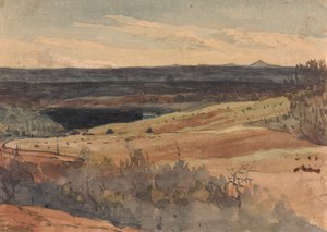 Rolling Fields, Mountains in Distance by Thomas Sully