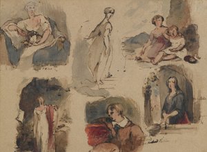 [Untitled] (Six Figure Studies) by Thomas Sully