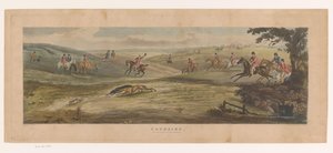 Two Greyhounds Hunting a Hare by Thomas Sutherland