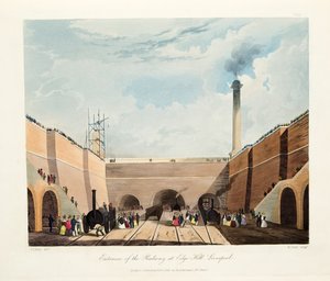 Entrance of the Railway at Edge Hill, Liverpool by Thomas Talbot Bury