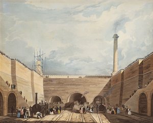 Entrance of the Railway at Edge Hill, Liverpool, engraved by H. Pyall by Thomas Talbot Bury