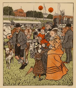 Family Visiting an Agricultural Show