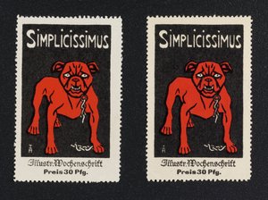 Advertising Stamp "Simplicissimus 30 Pfg."