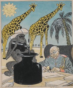The colonies cannot flourish under the German government, because the ink dries..., 1903 by Thomas Theodor Heine