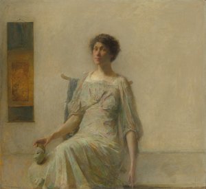 Lady with a Mask, 1911 by Thomas Wilmer Dewing