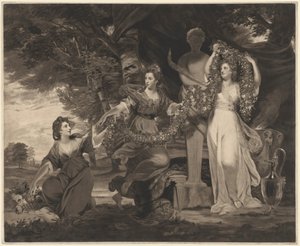 A Sacrifice to Hymen (Three Daughters of Sir William Montgomery) by Thomas Watson after Sir Joshua Reynolds
