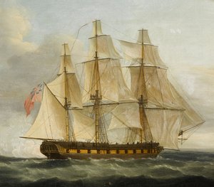 The Capture of the French Frigate Le Serene by the English Frigate Boreas