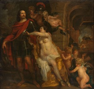Venus Arming a Warrior, Possibly Johan Maurits at the Forge of Vulcan by Thomas Willeboirts Bosschaert
