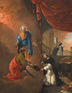 The Vision of Saint Dominic, with Saint Dominic Blessing Two Missionary Friars Beyond by Thomas Wyck