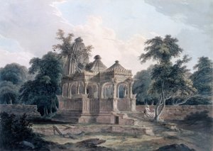 Hindu Temple in the Fort of the Rohtas, Bihar, India by Thomas und William Daniell