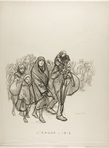 Exodus — 1915 by Théophile Alexandre Pierre Steinlen