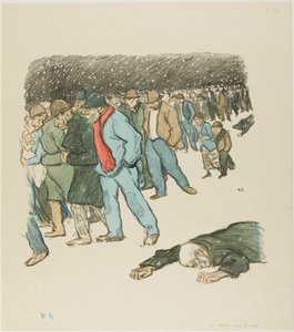Misery Under the Snow by Théophile Alexandre Pierre Steinlen