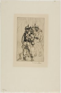 Three Soldiers Walking