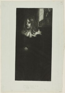 Young Girl with a White Collar by Théophile Alexandre Pierre Steinlen