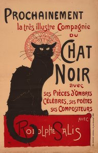 Soon the Very Illustrious Company of the Black Cat with Rodolphe Salis (2nd Version). France, 1896, Imp. Charles Verneau, Paris