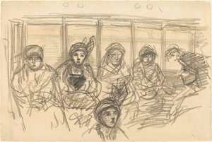 Riders on the Metro, c. 1890 by Théophile Alexandre Steinlen