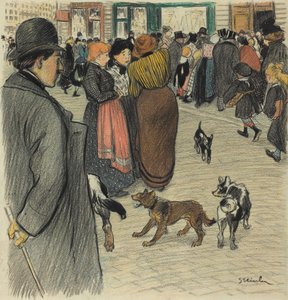 Watching the Crowd by Théophile Alexandre Steinlen