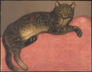 Winter: Cat on a Cushion by Théophile Alexandre Steinlen