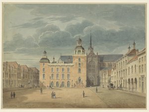 Town Hall and Church in Goes (Zeeland)