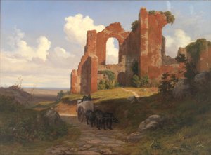 View of the Terme di Caracalla in Rome