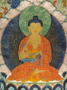 Buddha and three Jakata: Mahakapi, Ruru, Shaabhamiga