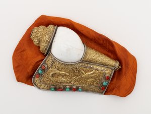 Pair of Conch-Shell Horns (Dung-kar)