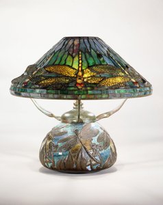 A Tiffany Studios dragon-fly table lamp