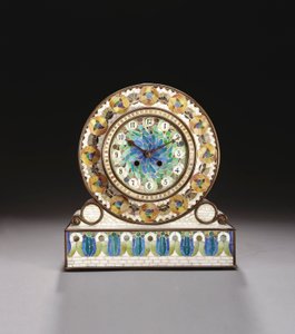 Favrile mosaic mantel clock by Tiffany and Company