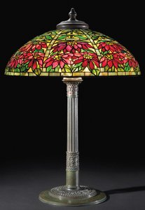 Poinsettia Table Lamp, c.1910