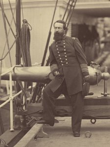 Admiral David Dixon Porter on the Deck of His Flagship the "Malver" After the Victory at Ft. Fisher, North Carolina by Timothy H. O