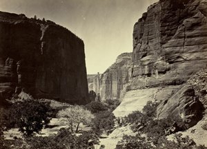 Head of Canyon de Chelle, Looking Down. Walls about 1200 feet in height