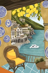 Lemons Coastal Village View by Tisha Joggiwala
