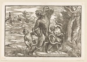 Caricature of the Laocoön Group by Titiaan