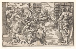 Samson Fighting Philistine Soldiers by Titiaan