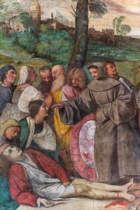 St Anthony reattaching the foot to a young man (detail)