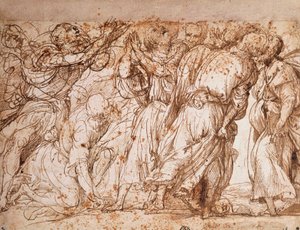 Study of the group of the Apostles in the Church of the Assumption of the Frari in Venice by Titian (c.1488 1576)