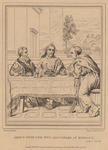Jesus with the Two Disciples at Emmaus, Luke by Tiziano Vecelli