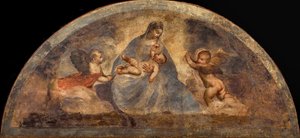 Madonna and Child with Two Angels, c. 1519 by Titian