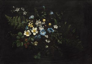 Spray of Flowers and Ferns